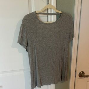 Gray Women's Casual Top with open back